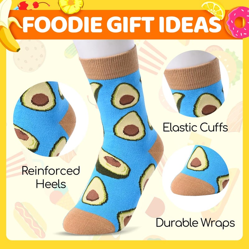 Happy Pop Crazy Socks for Kids Boys - Fun Taco Donut Pineapple Avocado Socks 7-9 Years, Funny Christmas Gifts for Boys - Image 2